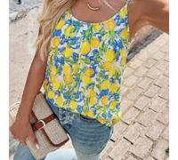 Nuovo top elegante e alla moda da donna per l'estate, con stampa floreale rosa, adatto per essere indossato da solo o in stile a strati in varie occasioni L,M,S,XL,XS,XXL,XXS,XXXL,XXXXLStampa CasualeT