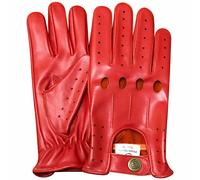 Nuovo Top Qualità Vero pelle Morbida Uomo Guida Moda Guanti Moda Rosso