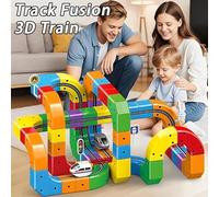 Nuovo Treno Track-Fusion 3D 2026, Set Di Treni Track-Fusion Da 51/81/123 Pezzi, Sviluppa La Coordinazione Mano-occhio-cervello, Con Segnaletica Stradale,81pcs Set