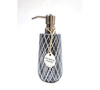 Nuovo TRIBECA FLATS Bianco Grigio Diamante Checker Resina Dispenser Argento,