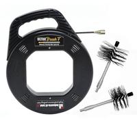 Nuovo ULTRABrush | Kit pulizia Pulizia Canna Fumaria stufa a Pellet. Scovolo Spazzacamino compatibile con ogni tipo di canna fumaria. Set 3 pezzi. Con dispenser per un utilizzo pratico e veloce