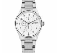 Nuovo Uomo BEN SHERMAN Multi Quadrante Orologio Rotondo Bianco Acciaio Bracciale