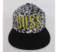 Nuovo Uomo Donna Cappello Baseball Bianco Animalier Boss Nero Visiera Uno Misura