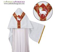 NUOVO velo omerale bianco con ricamo AGNUS DEI, velo omerale, velo omerale