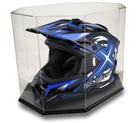 Nuovo Vetrina Per Casco Motocross/Motocicletta In Acrilico Denso - Protetta UV