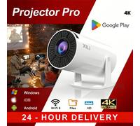 Nuovo videoproiettore intelligente 2026. Mini proiettore con correzione automatica trapezoidale e puntamento manuale Ideale per il cinema in casa, le serie, le feste in aereo e i momenti di distension