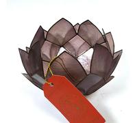 Nuovo Viola, Plum Elementi Cover Lotus Ottone Dettaglio Tè Luce, Portacandele