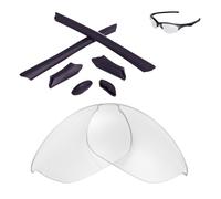Nuovo Walleva Rosso Fuoco Lenti E Gomma Kit Per Oakley Metà Giacca