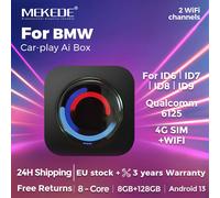 NUOVO Wireless Carplay AI BOX Android 13 8G + 128G Per BMW ID6 ID7 ID8 ID9 8Core Supporta 4G e WiFi GPS integrato Google PLay Stor