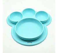 Nuovo Zampa Per Orso Piatto Per Bambini Nuovo In Silicone Da Tavola Con Ventosa Appeso Foro Bambini Ciotola Fabbrica Diretta Blu