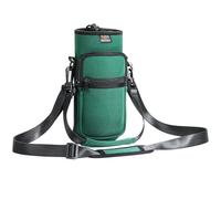 Nuovoware 1000ml Borsa per Borraccia in Neoprene, Custodia per Bottiglia con Tracolla Regolabile Maniglia, Borsa Portatile Porta Borraccia per Ciclismo da Escursionismo Campeggio, Verde Scuro