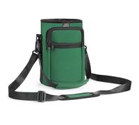 Nuovoware 1800ml Borsa per Borraccia in Neoprene, Custodia per Bottiglia con Tracolla Regolabile Maniglia, Borsa Portatile Porta Borraccia per Ciclismo da Escursionismo Campeggio, Verde Scuro