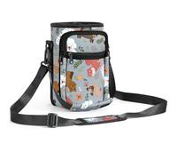 Nuovoware 1800ml Borsa per Borraccia in Neoprene, Custodia per Bottiglia con Tracolla Regolabile Maniglia, Borsa Portatile Porta Borraccia per Ciclismo da Escursionismo Campeggio, Cucciolo Grigio