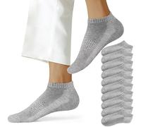 NUOZA Calze Donna 39-42 Calzini Uomo Corti Sportive Calzetti Corte Calze Running Uomo Traspirante Unisex 10 Paia,201-Grigio,39-42