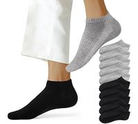 NUOZA Calze Donna 39-42 Calzini Uomo Corti Sportive Calzetti Corte Calze Running Uomo Traspirante Unisex 10 Paia,201-Nero Grigio,39-42