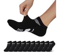 NUOZA Calzini Donna 39-42 Neri Cotone Corti - Calze Da Uomo Estivi Calzini Sportivi Calze Fantasmini Donna Traspirante Calzini Ciclismo Donna Tennis Calzini Invisibili Nero