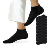 NUOZA Calzini Uomo Corti 43-46 Calze Donna 10 Paia Sportivi Cotone Corte Calzetti Traspirante comodo,201-Nero,43-46