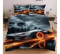 Nuphtun Completo Letto 135x200 Auto, Set con Copripiumino e 2 Federe, Tessuto in Microfibra Resistente, Ideale per Uso Quotidiano, Mantiene la Forma e il Colore nel Tempo W378