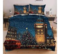 Nuphtun Completo Letto 135x200 Città, Set con Copripiumino e 2 Federe, Tessuto in Microfibra Resistente, Ideale per Uso Quotidiano, Mantiene la Forma e il Colore nel Tempo W302