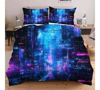 Nuphtun Completo Letto 135x200 Mondo del Futuro, Set con Copripiumino e 2 Federe, Tessuto in Microfibra Resistente, Ideale per Uso Quotidiano, Mantiene la Forma e il Colore nel Tempo W172