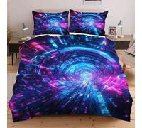 Nuphtun Completo Letto 135x200 Mondo del Futuro, Set con Copripiumino e 2 Federe, Tessuto in Microfibra Resistente, Ideale per Uso Quotidiano, Mantiene la Forma e il Colore nel Tempo W176