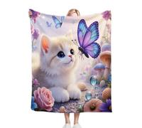 Nuphtun Coperta Pile Matrimoniale 220x240 Animale Gatto, Coperta Grande Conforto 220x240 cm | Dimensioni King Size, Morbidità Persistente e Facile Manutenzione, Ideale per Sonni Profondi D153