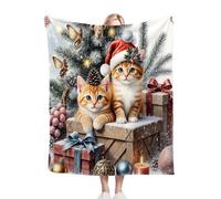 Nuphtun Coperta Pile Matrimoniale 240 x 260 Animale Gatto, Coperta XXL Super Morbida 240x260 cm | Multiuso Come Copriletto o Plaid da Salotto, Calda e Leggera, Protezione dal Freddo D63