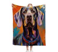 Nuphtun Coperta Pile Matrimoniale 240x260 cm Cani Colorati, Coperta XXL Super Morbida Multiuso Come Copriletto o Plaid da Salotto, Calda e Leggera, Protezione dal Freddo, AQ6294