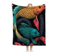 Nuphtun Coperta Pile Matrimoniale 240x260 cm Pesci Colorati, Coperta XXL Super Morbida Multiuso Come Copriletto o Plaid da Salotto, Calda e Leggera, Protezione dal Freddo, AQ5916