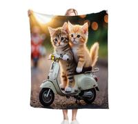 Nuphtun Coperta Plaid Matrimoniale in Pile 150x200Animale Gatto, Coperta 3D Effetto Peluche 150x200 cm | Formato Matrimoniale, Ideale per Letti a Due Piazze e Serate Film D82