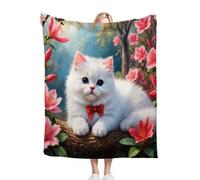 Nuphtun Coperta Plaid Matrimoniale in PileAnimale Gatto, Coperta Extra Large Premium 240x260 cm | Multifunzionale come Copriletto o Plaid Design, Interni Ricercati e Stilizzati D134