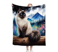 Nuphtun Coperta Plaid Matrimoniale in PileAnimale Gatto, Coperta Extra Large Premium 240x260 cm | Multifunzionale come Copriletto o Plaid Design, Interni Ricercati e Stilizzati D172