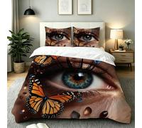 Nuphtun Copripiumino Singolo 150x200 Farfalla Gialla, Copriletto Singolo in Microfibra con Cerniera Nascosta, Facile Manutenzione Set di Biancheria da Letto per Adolescenti, AW8427