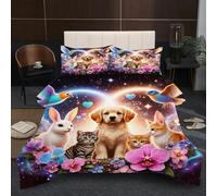 Nuphtun Piumino Extra Large 220x240 | Animale Cane, Stampa 3D, Tessuto in Microfibra, Cotone 200 GSM, Ampio e Confortevole, Ideale per Famiglie, Comfort Condiviso e Pratico B130