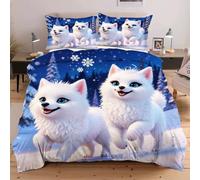 Nuphtun Set Copripiumino 220x240 cm Animale Volpe, Set 3D con Misura Speciale Allungata, Microfibra Ipopiegante e Semplice da Gestire, Un Investimento in Comfort e Stile C188