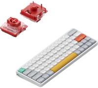 nuphy Air60 v2 QMK/VIA Tastiera Meccanica, 60% Tastiera wireless a basso profilo, Bluetooth 5.1, 2.4GHz e connessione cablata, compatibile con sistemi Windows e Mac - Ionic White Switch Cowberry