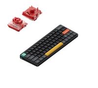 nuphy Air60 v2 QMK/VIA Tastiera Meccanica, 60% Tastiera wireless a basso profilo, Bluetooth 5.1, 2.4GHz e connessione cablata, compatibile con sistemi Windows e Mac - Basalt Black Switch Cowberry