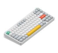 nuphy Halo75 V2 Mechancial Gaming Kyeboard, tastiera wireless Bluetooth sostituibile a caldo al 75%, tastiera retroilluminata RGB a 83 Kyes, supporta Bluetooth/2,4 GHz/USB-C (bianco, limone (55 gf))