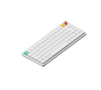 nuphy Tastiera meccanica wireless Air75 V3, 75% Low Profile Keyboard with Knob, Hot Swap Gaming Tastiera supporta Bluetooth/2,4 GHz/USB-C, layout tedesco QWERTZ (White/Red Nano Switch)