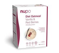 NUPO Diet Oatmeal Vaniglia e frutti rossi - Pasto dietetico premium per la gestione del peso I Pasto sostitutivo completo per il controllo del peso I 12 porzioni I Senza OGM