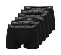 Nur Der Boxer 6er Pack Cotton 3D-Flex Pantaloncino, Schwarz, XXL (Pacco da 6) Uomo