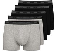 Nur Der Boxer Organic Cotton 5er Pack Pantaloncino, Schwarz/Graumelange, M Uomo