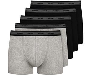 Nur Der Boxer Organic Cotton 5er Pack Pantaloncino, Schwarz/Graumelange, M Uomo