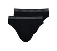 Nur Der Slip Organic Cotton Doppelpack Donna Mutande da uomo, Nero, L