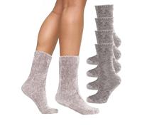 Nur Die 3er Pack Supersoft Socke Weiche Flauschige Kuschelsocken aus Supersoftem Spezialgarn mit Dezentem Glanz Bequemer Bund Calzini, Talpa, 48 Donna