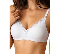 Nur Die Baumwoll Spitzen BH Reggiseno, Bianco, 7B Donna