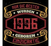 Nur die besten wurden 1996 geboren: Cooles Geschenk zum 27. Geburtstag Geburtstagsparty Gästebuch Eintragen von Wünschen und Sprüchen lustig 1996 geboren | Banner Retro