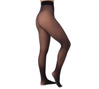 Nur Die Caldo e Trasparente Collant, Nero, S Donna
