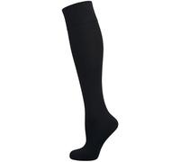 Nur Die Calze al ginocchio in bambù particolarmente morbide e traspiranti con elastico confortevole, calze alte da donna, nero, 39-42