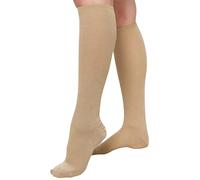 Nur Die Fit & Vital Kniestrümpfe Entlastende Reisestrümpfe Weiche & Atmungsaktive Baumwolle mit Komfortbund Calzini, Beige (Beige (Leinen 615), 39/41-DE Donna
